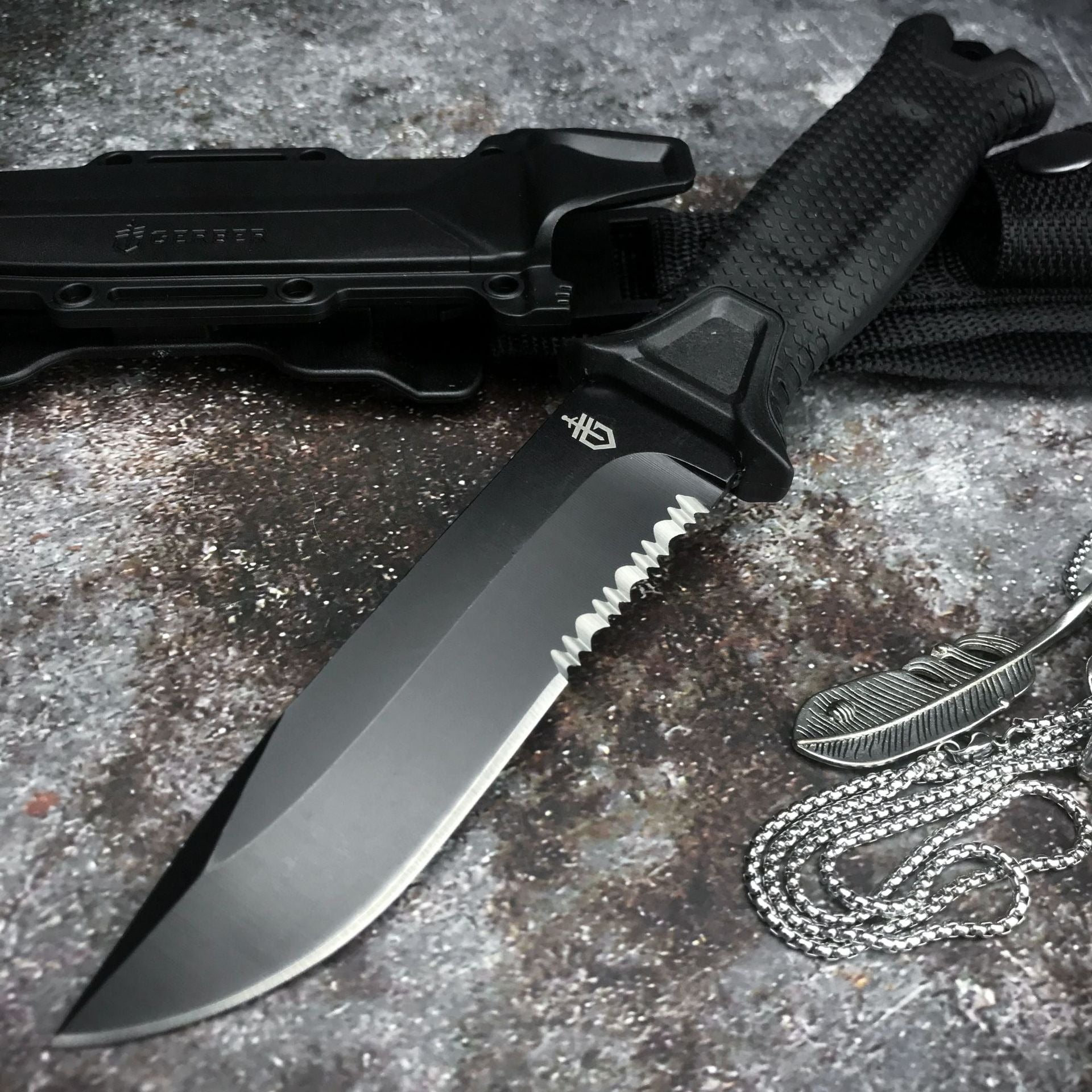 Infantry Outdoor Tactical Wilderness Survival Knife - KingCutlery