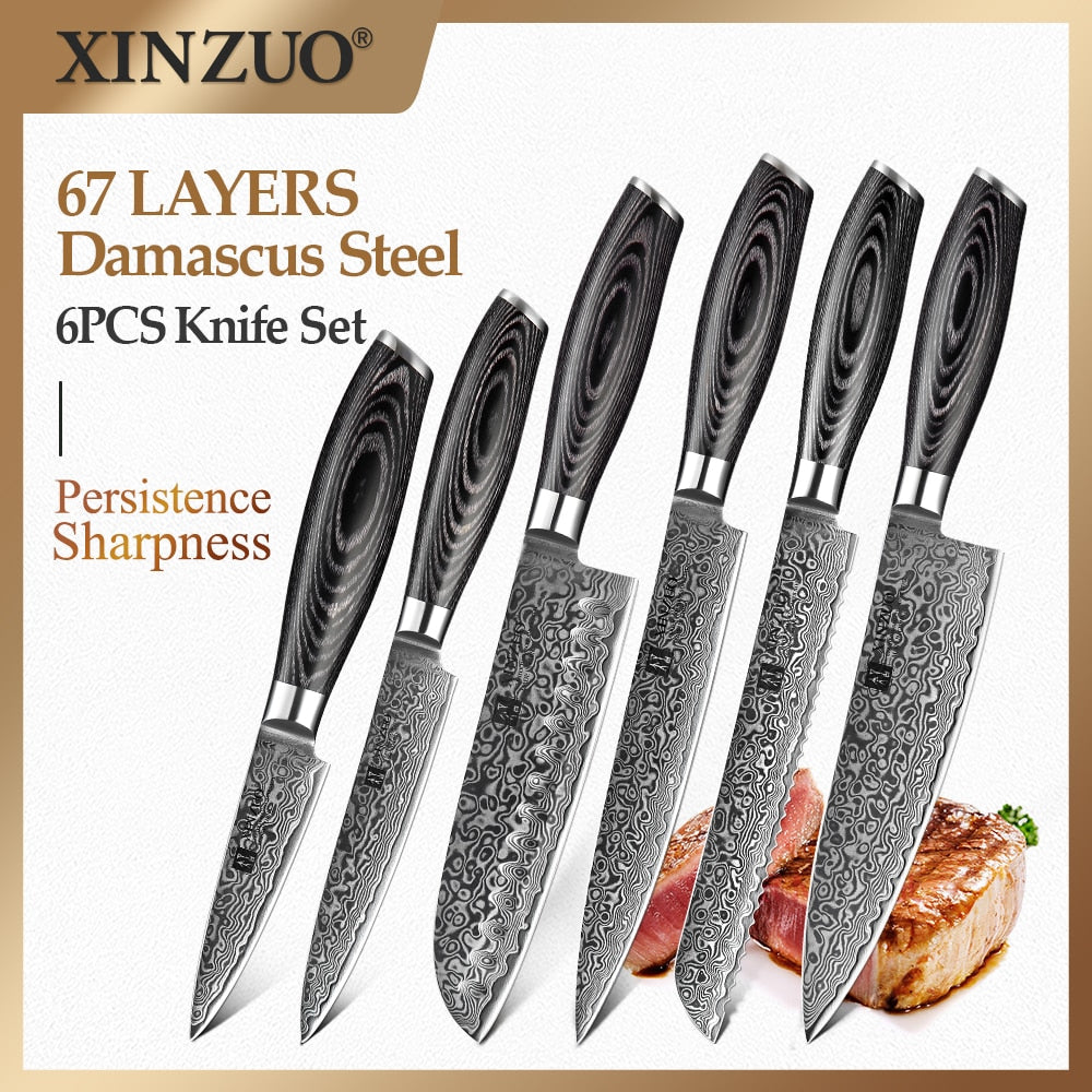 Damascus Steel Japanese Chef Knives - KingCutlery