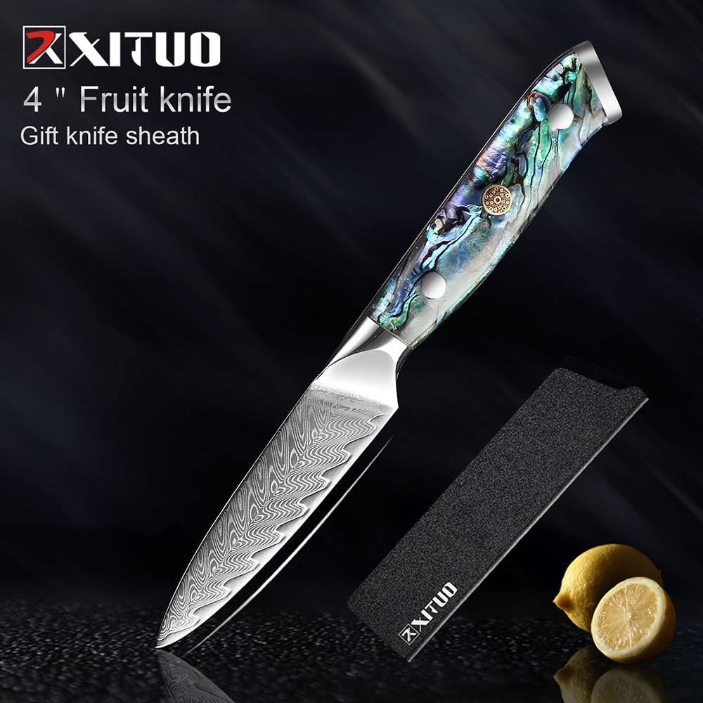 Damascus Steel Japanese Santoku Knives - KingCutlery