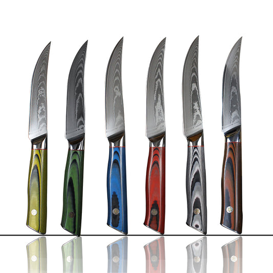 High Quality Damascus Steel Steak Knife Set - KingCutlery