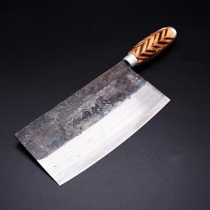 Traditional Iron Kitchen Knife High Carbon Steel Blade Clip Steel Forged Kitchen Knife Household Sharp Old-Fashioned Meat Cleaver - KingCutlery