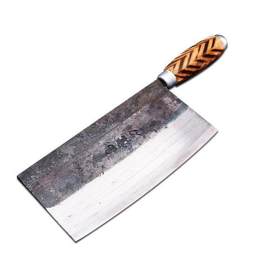 Traditional Iron Kitchen Knife High Carbon Steel Blade Clip Steel Forged Kitchen Knife Household Sharp Old-Fashioned Meat Cleaver - KingCutlery