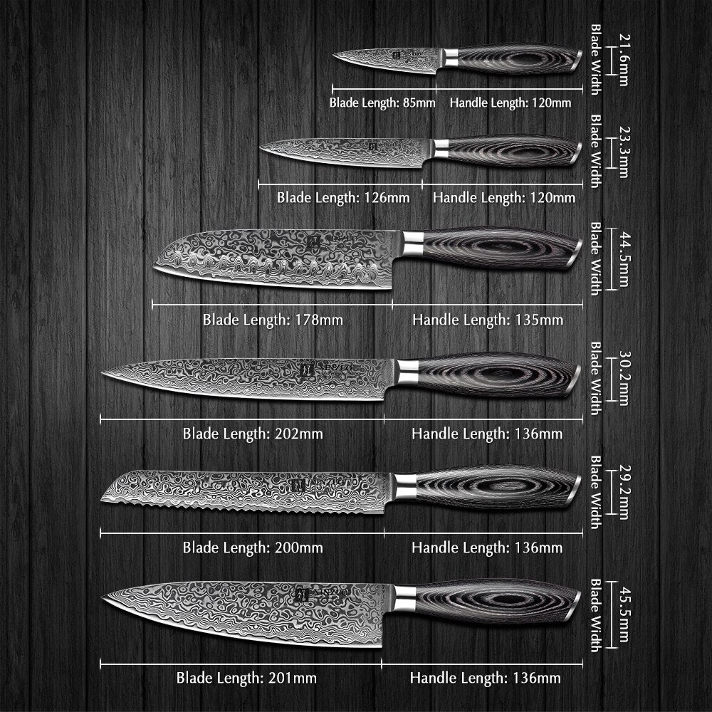 Damascus Steel Japanese Chef Knives - KingCutlery