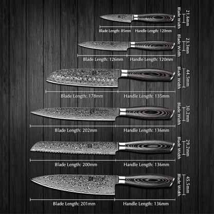 Damascus Steel Japanese Chef Knives - KingCutlery