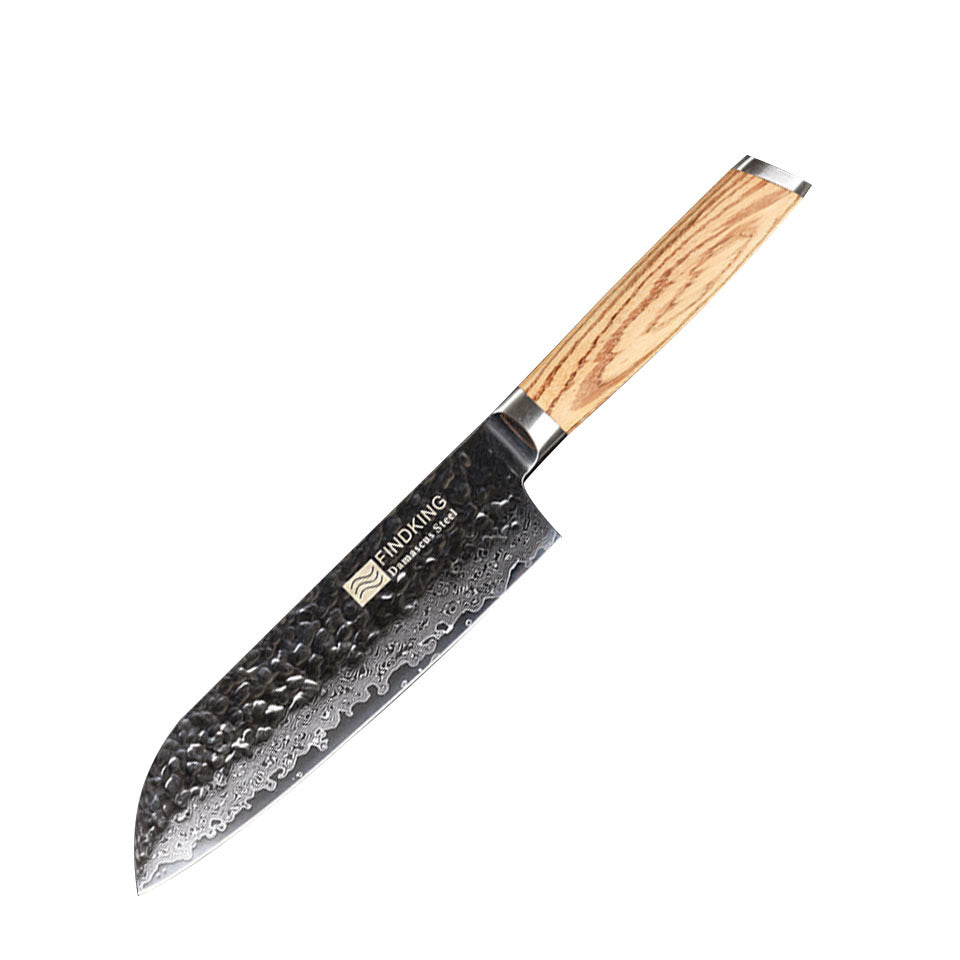 Japanese Wooden Damascus Kitchen Knife 7 Inch - KingCutlery