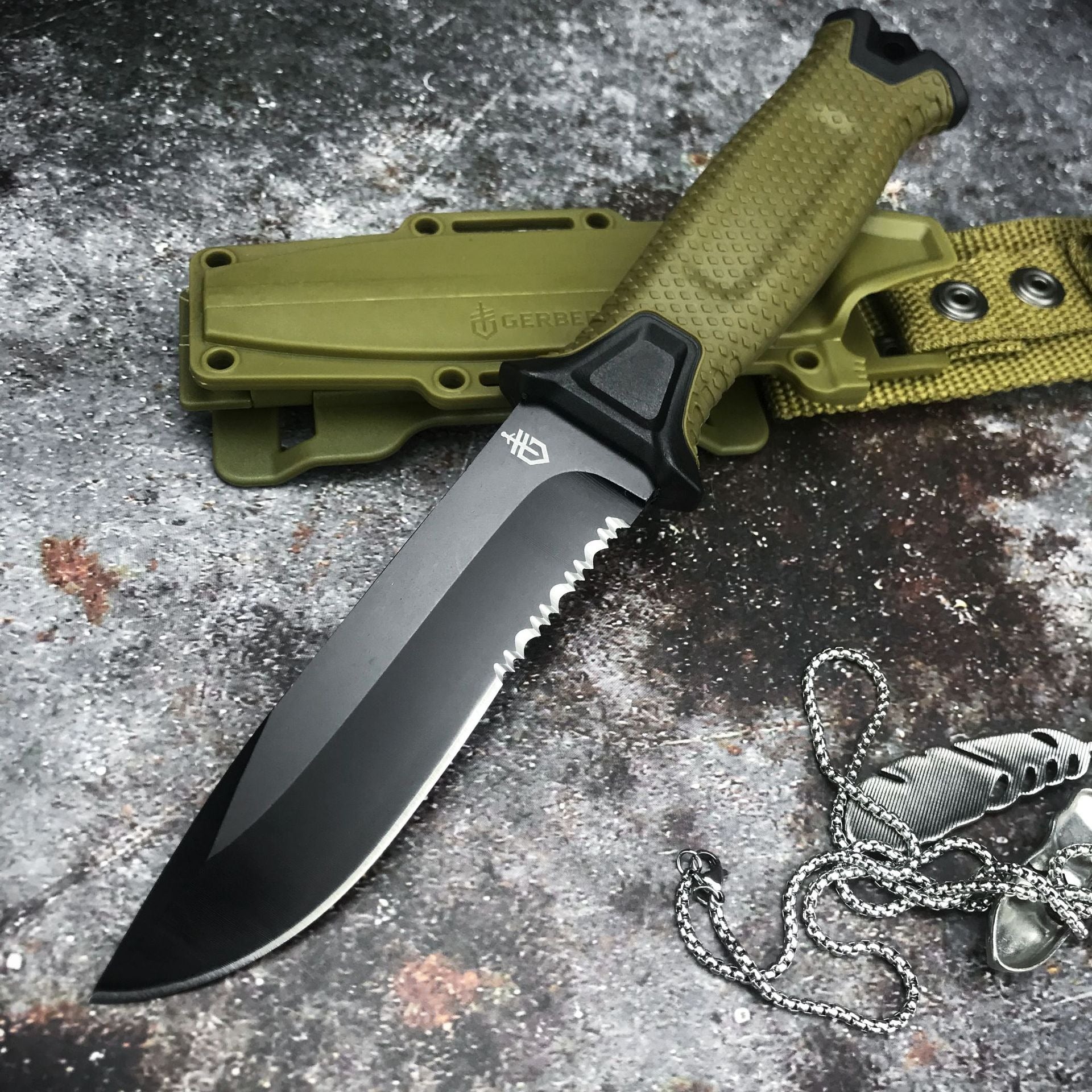 Infantry Outdoor Tactical Wilderness Survival Knife - KingCutlery