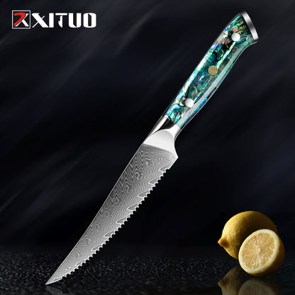 Damascus Steel Japanese Santoku Knives - KingCutlery