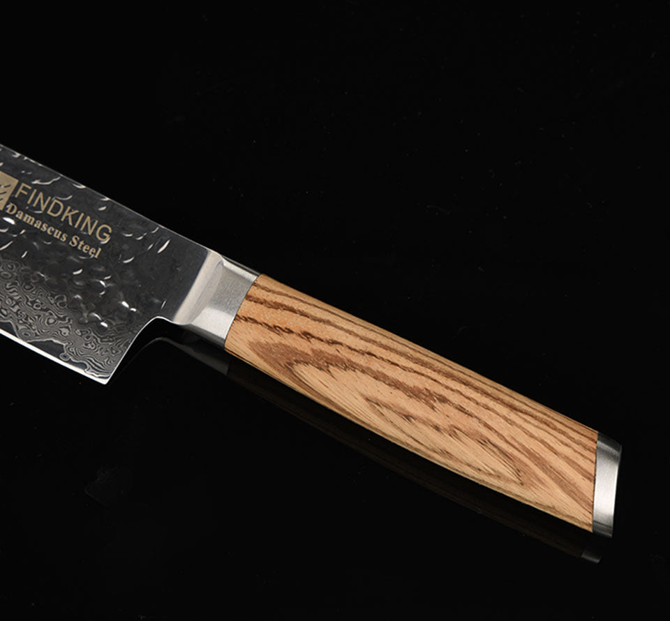 Japanese Wooden Damascus Kitchen Knife 7 Inch - KingCutlery