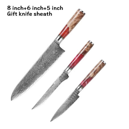 1-10 Piece Hand Forged Damascus Kitchen Set - KingCutlery
