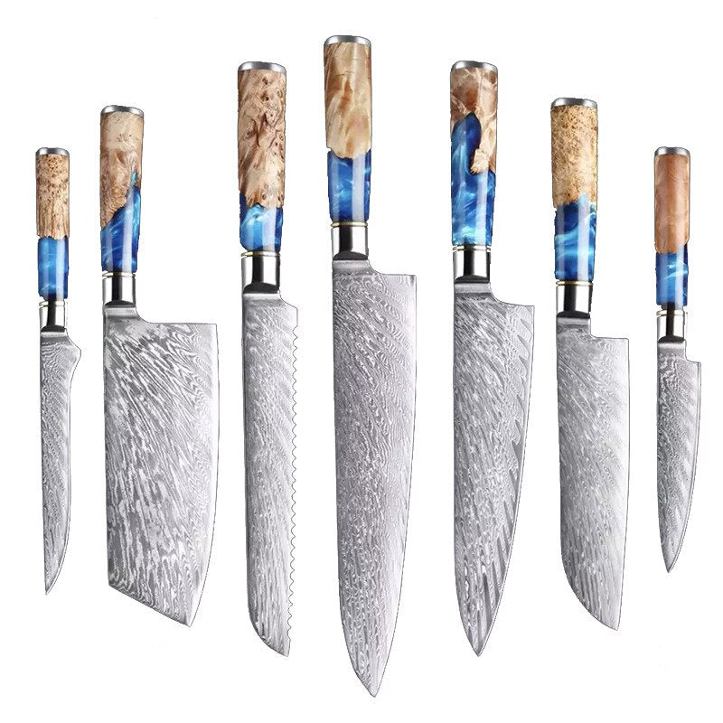 1-10 Piece Hand Forged Damascus Kitchen Set - KingCutlery