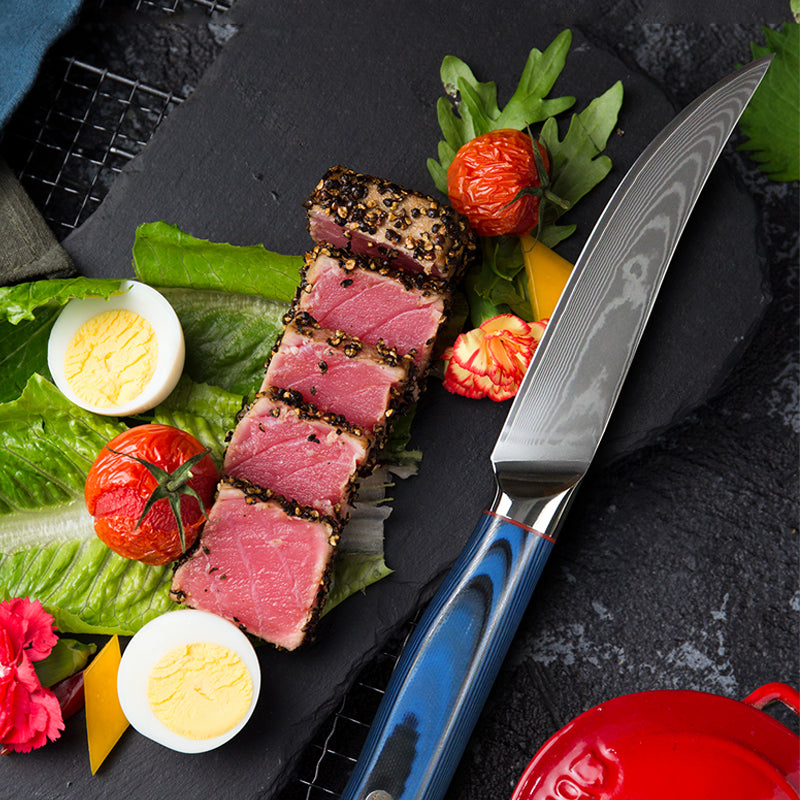 High Quality Damascus Steel Steak Knife Set - KingCutlery