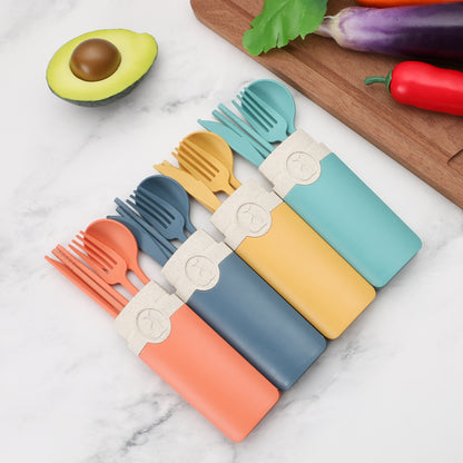 Portable Tableware Set With Storage Box - KingCutlery