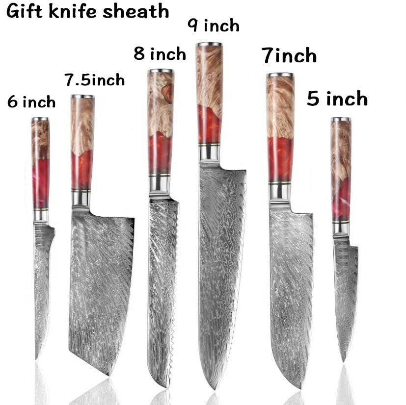 1-10 Piece Hand Forged Damascus Kitchen Set - KingCutlery