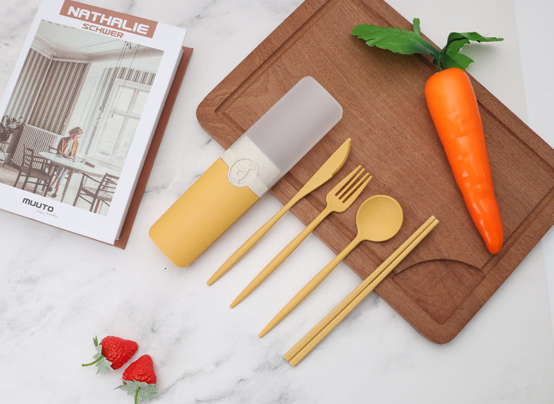 Portable Tableware Set With Storage Box - KingCutlery