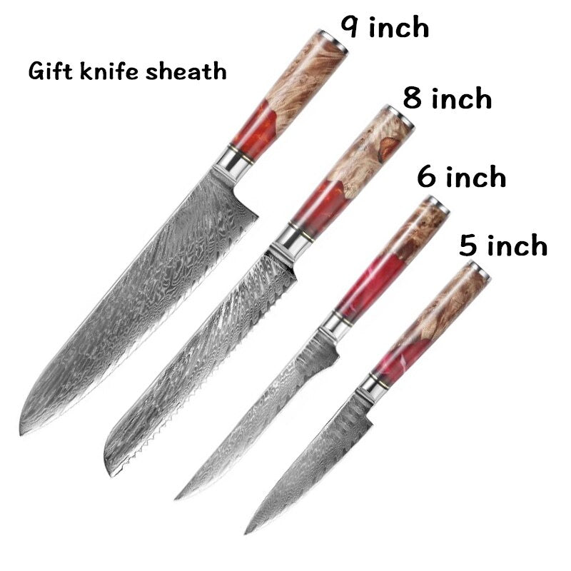 1-10 Piece Hand Forged Damascus Kitchen Set - KingCutlery