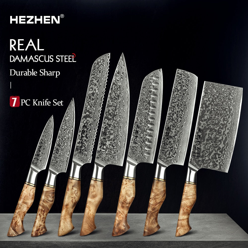 1-7 Piece Luxury Japanese Knife Set - KingCutlery