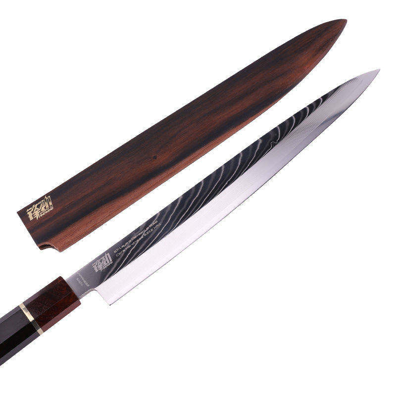 Forged Damascus Western Style Kitchen Sushi Knife - KingCutlery