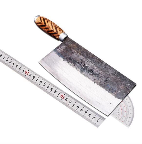 Traditional Iron Kitchen Knife High Carbon Steel Blade Clip Steel Forged Kitchen Knife Household Sharp Old-Fashioned Meat Cleaver - KingCutlery