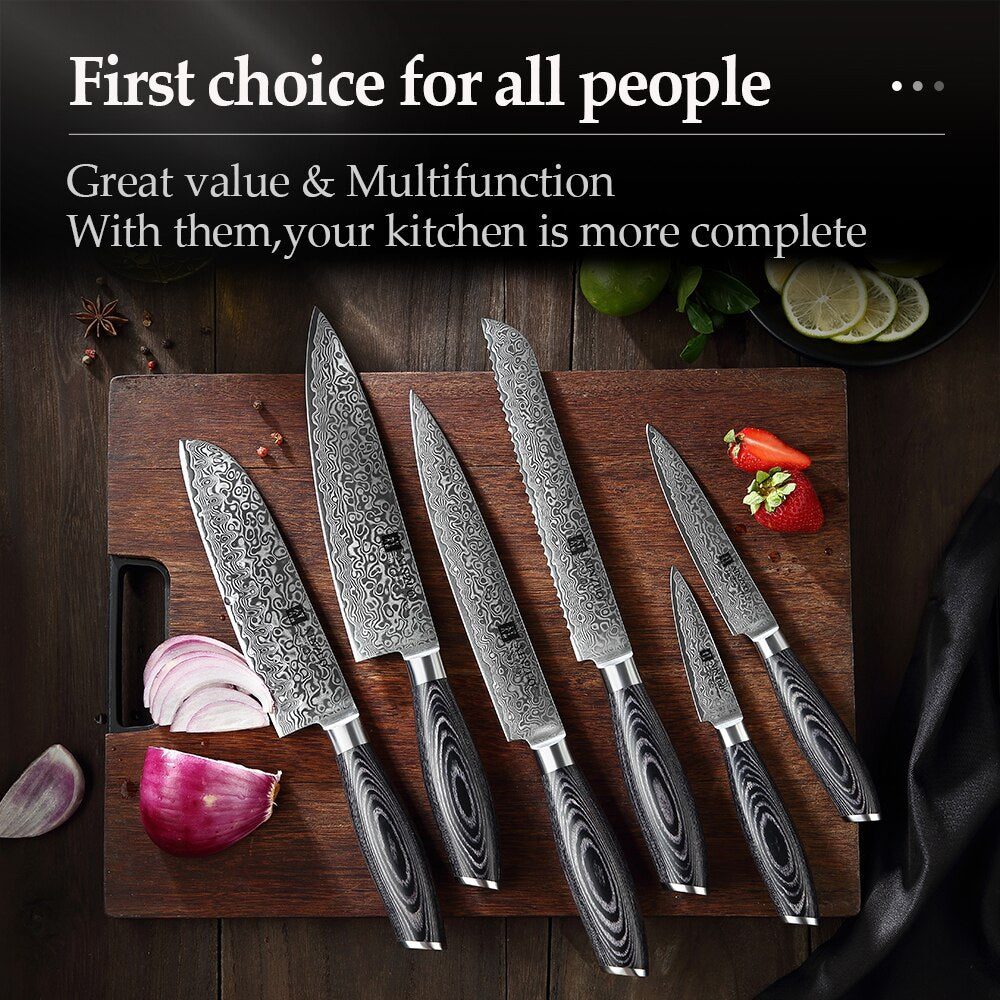 Damascus Steel Japanese Chef Knives - KingCutlery