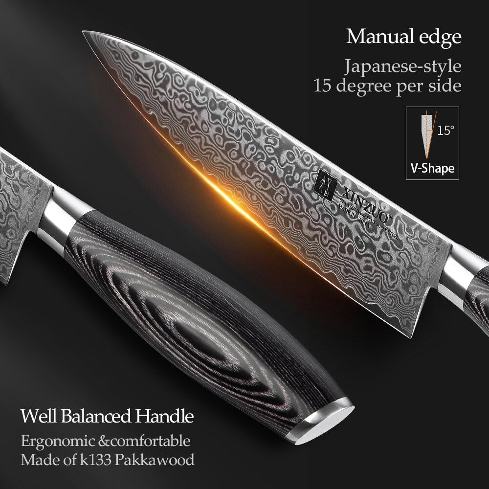 Damascus Steel Japanese Chef Knives - KingCutlery