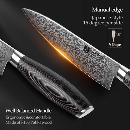 Damascus Steel Japanese Chef Knives - KingCutlery