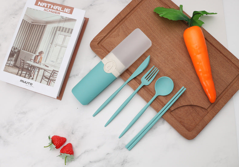 Portable Tableware Set With Storage Box - KingCutlery