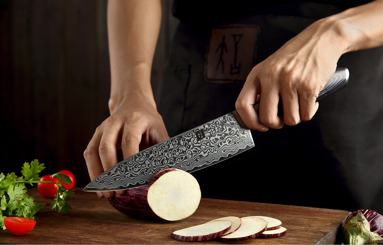 Damascus Steel Japanese Chef Knives - KingCutlery