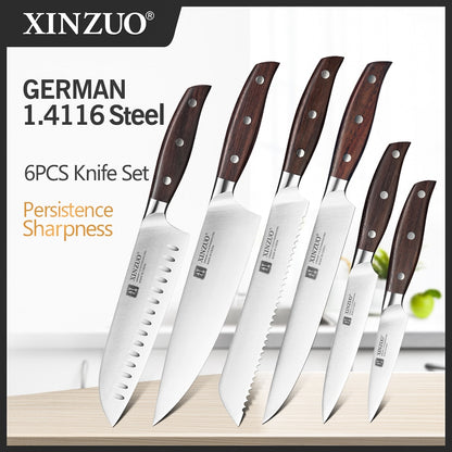 6 PCS Kitchen Knife Set High Carbon Stainless Steel - KingCutlery